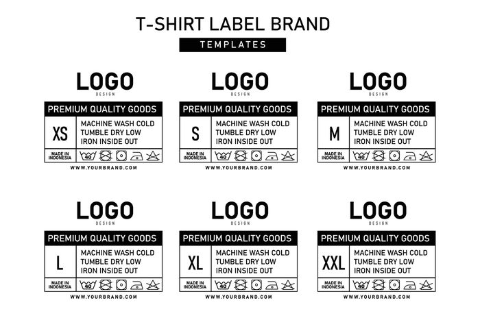 Clothing Label Tag Vector Templates Design