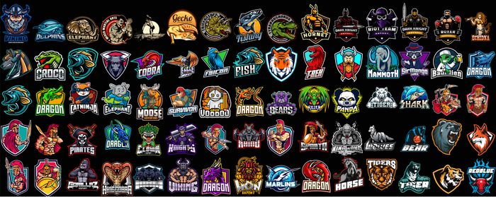 Huge Set Of Colorful Sports Logos Emblems Logos Of